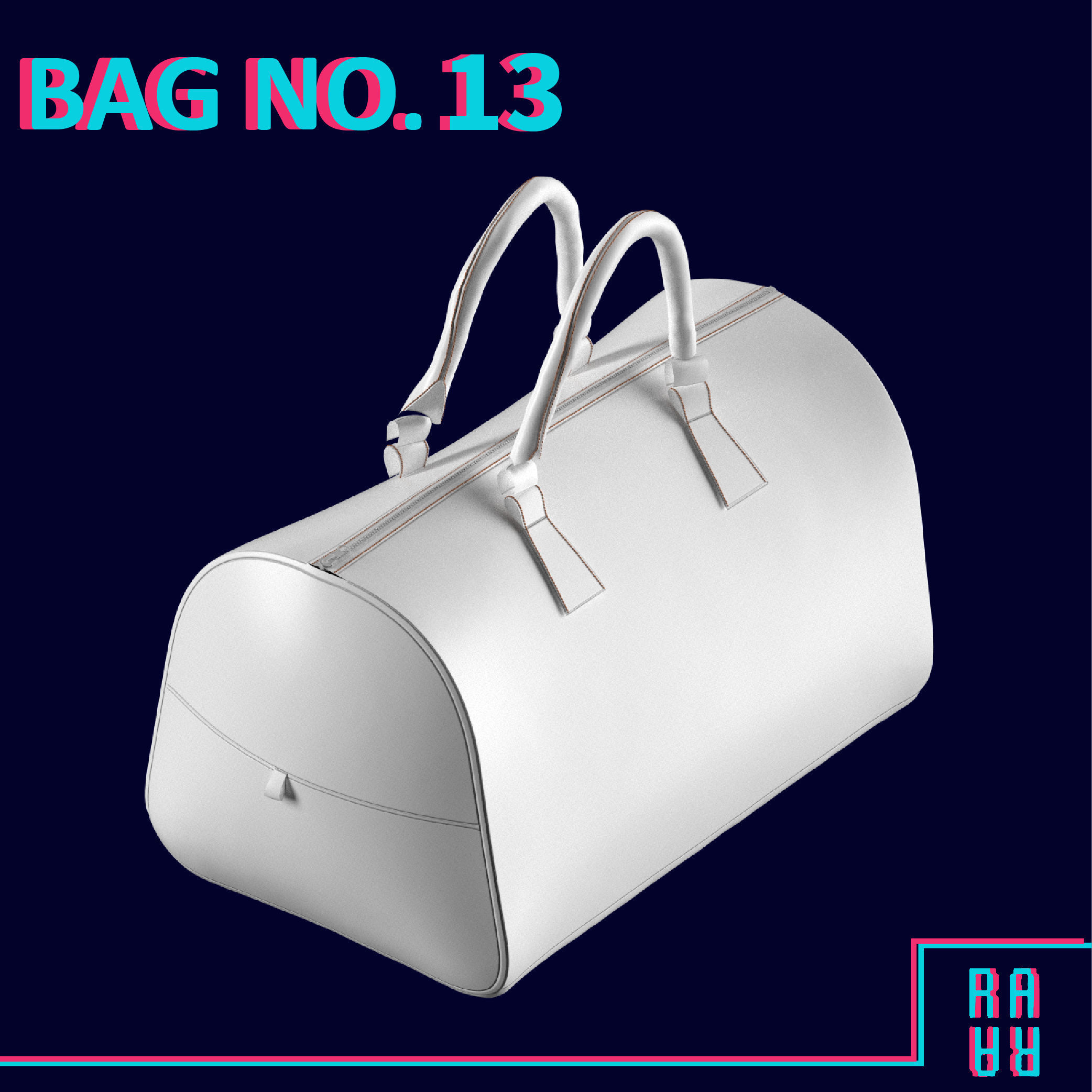 15 BAG and PURSE and BACKPACK 3D MODELS Low-poly 3D model_19
