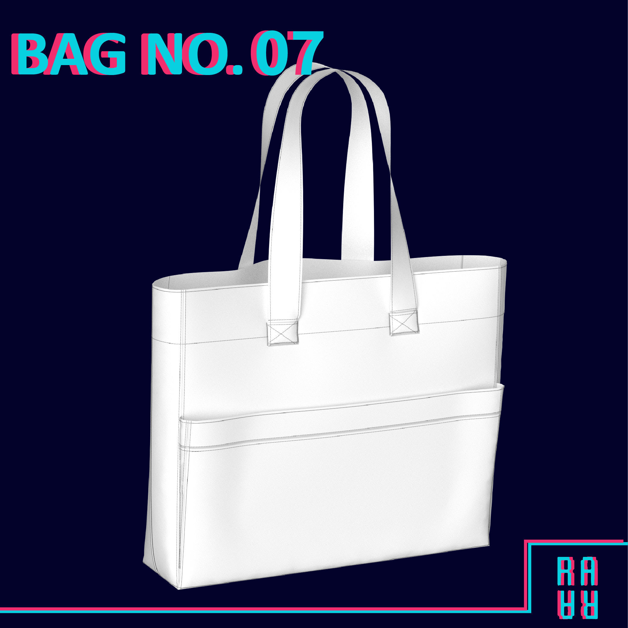 15 BAG and PURSE and BACKPACK 3D MODELS Low-poly 3D model_10