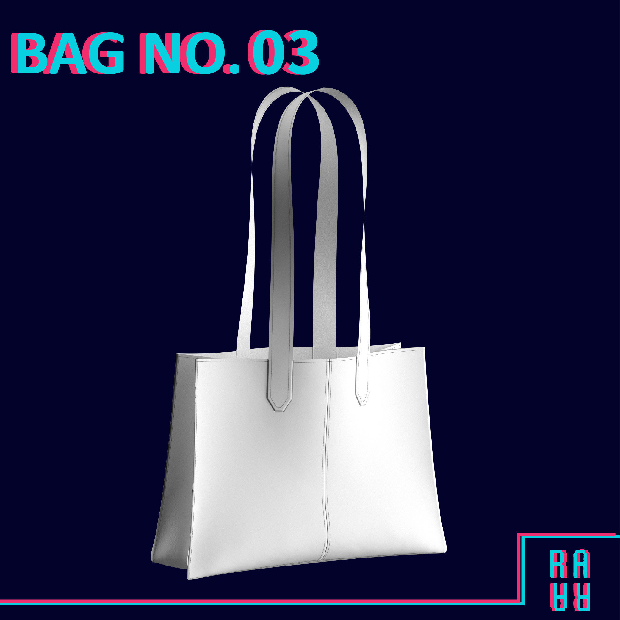 15 BAG and PURSE and BACKPACK 3D MODELS Low-poly 3D model_8