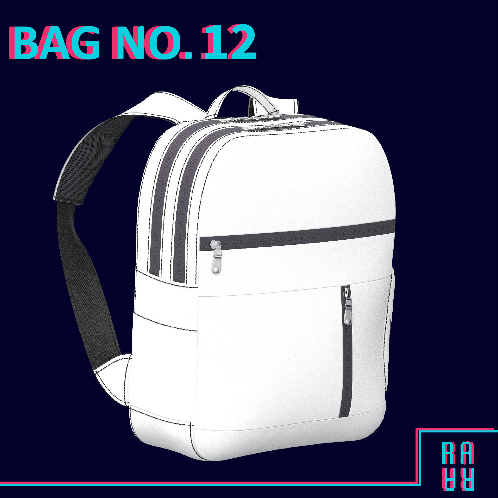 15 BAG and PURSE and BACKPACK 3D MODELS Low-poly 3D model_17
