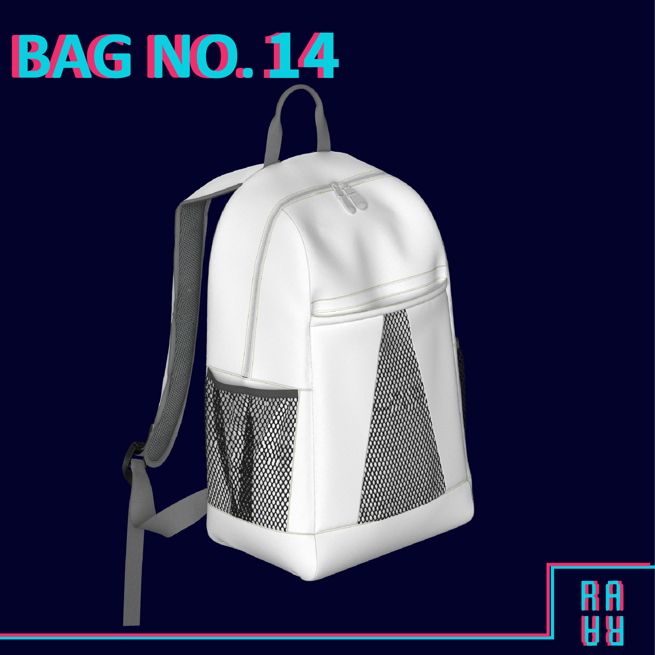 15 BAG and PURSE and BACKPACK 3D MODELS Low-poly 3D model_20