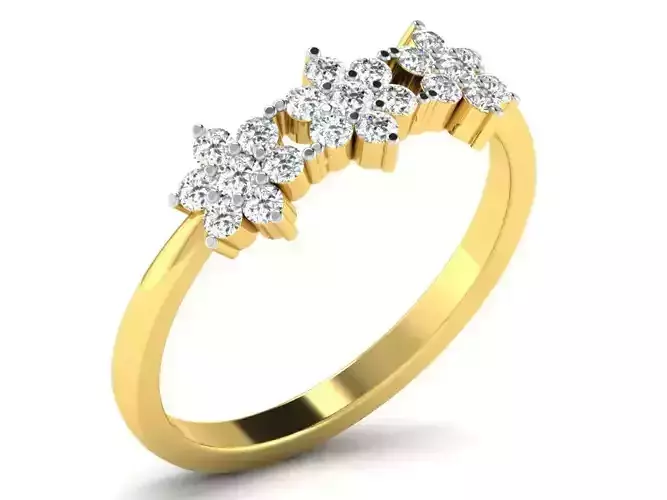 Diamond Ring For Women 3d Print Model