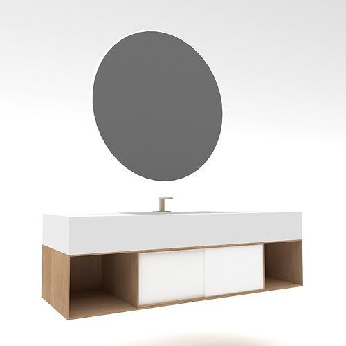 bohemian bathroom set Low-poly 3D model