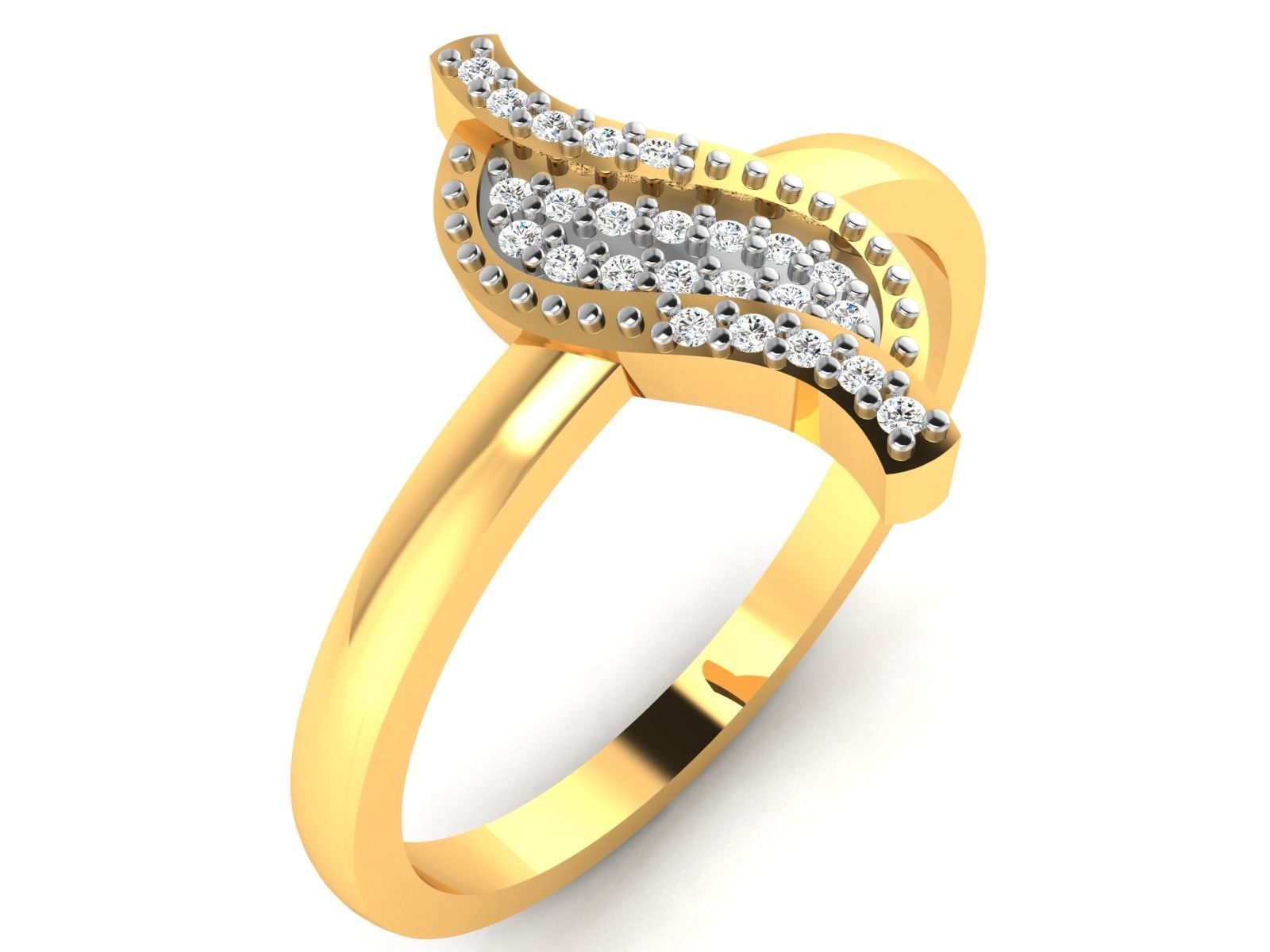 Diamond Ring For Women 3d Print Model 3D print model_3