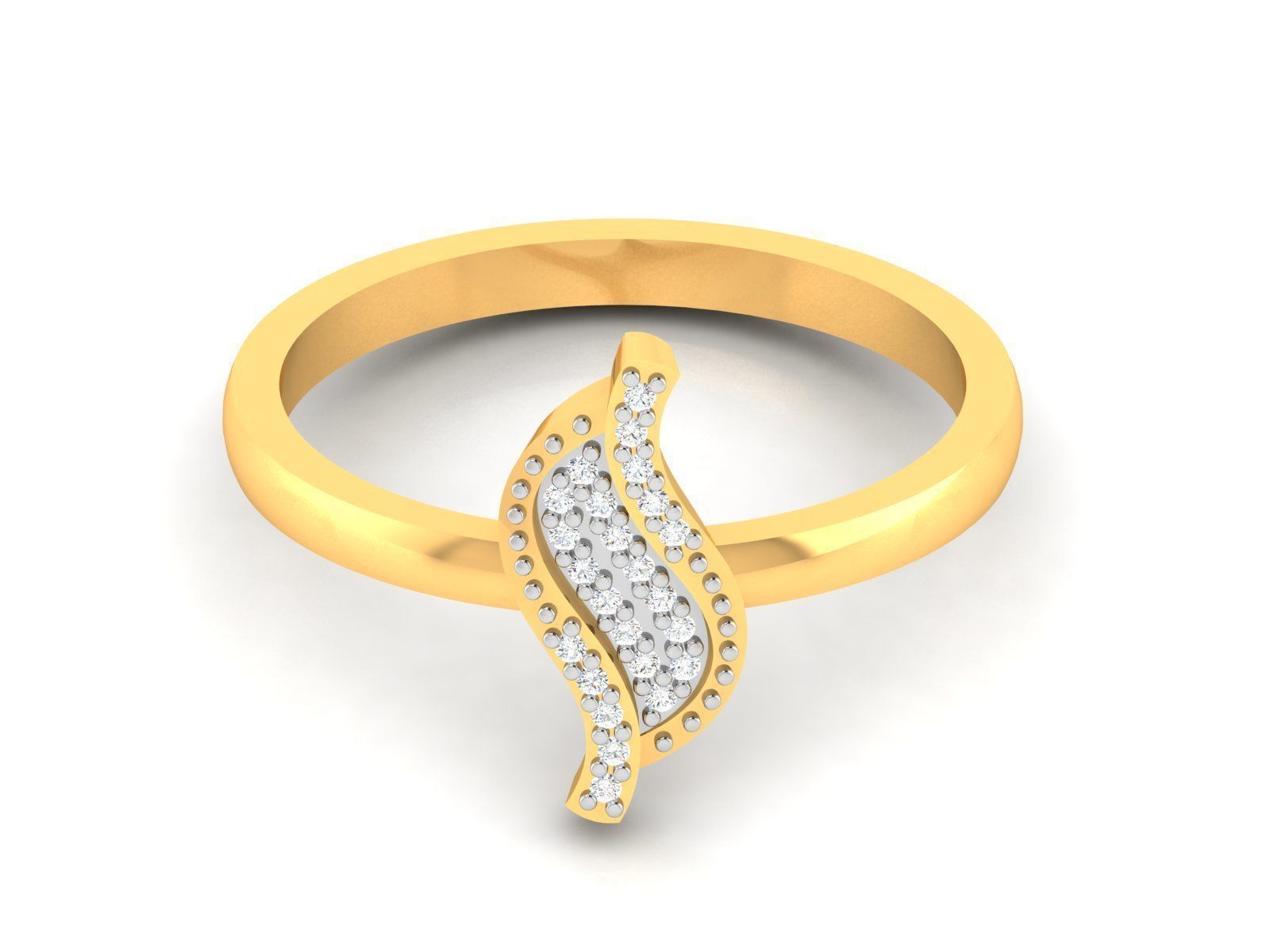 Diamond Ring For Women 3d Print Model 3D print model_1