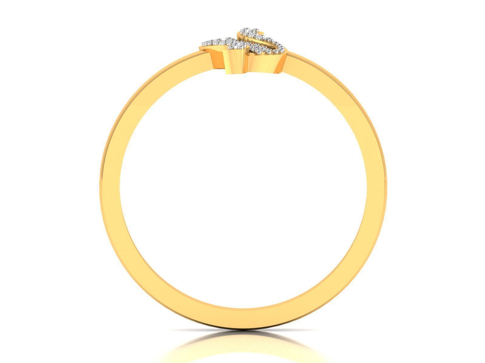 Diamond Ring For Women 3d Print Model 3D print model_4