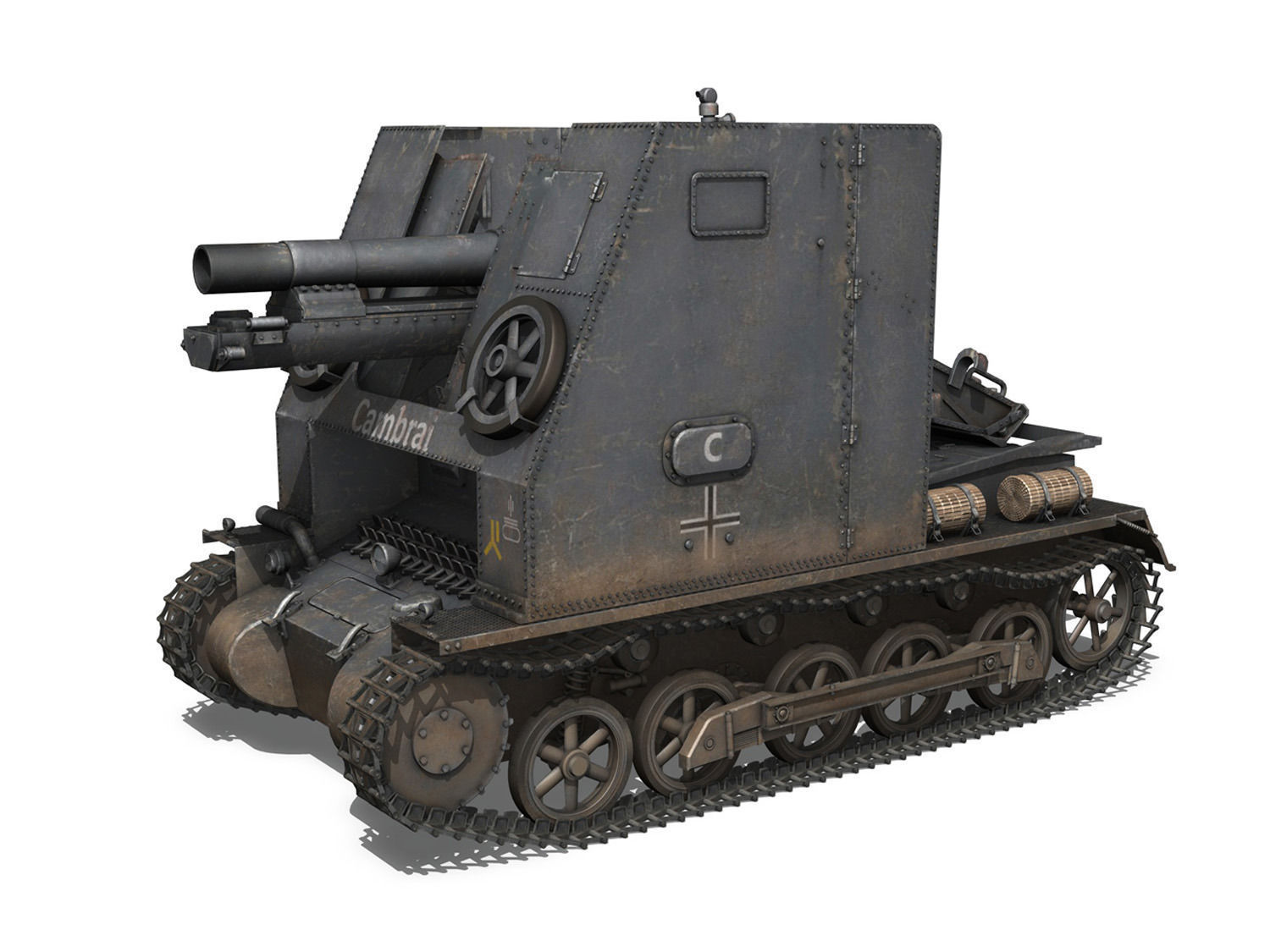 Sturmpanzer 1 Bison Cambrai- 2 PzDiv 3D model_2