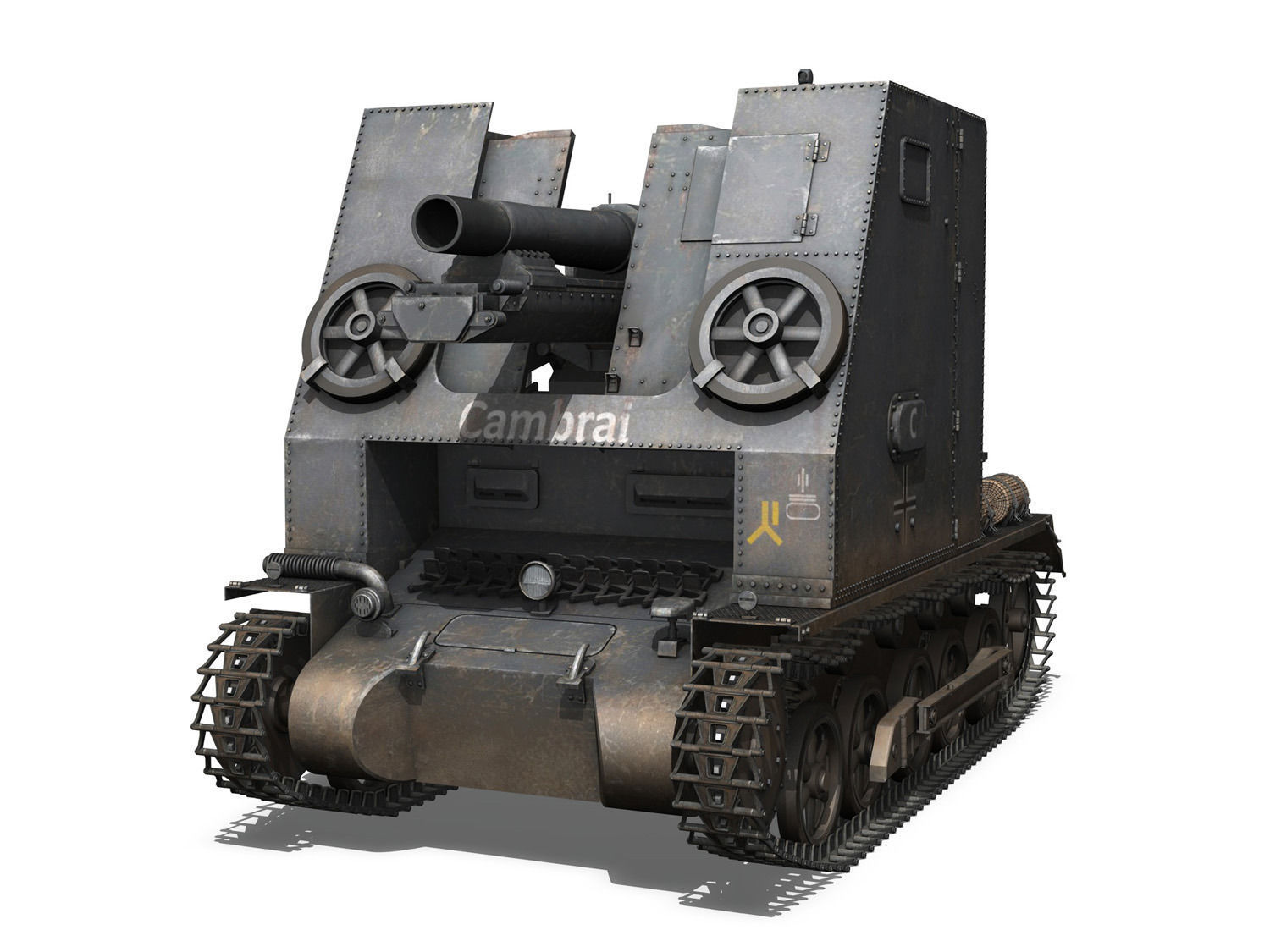 Sturmpanzer 1 Bison Cambrai- 2 PzDiv 3D model_1