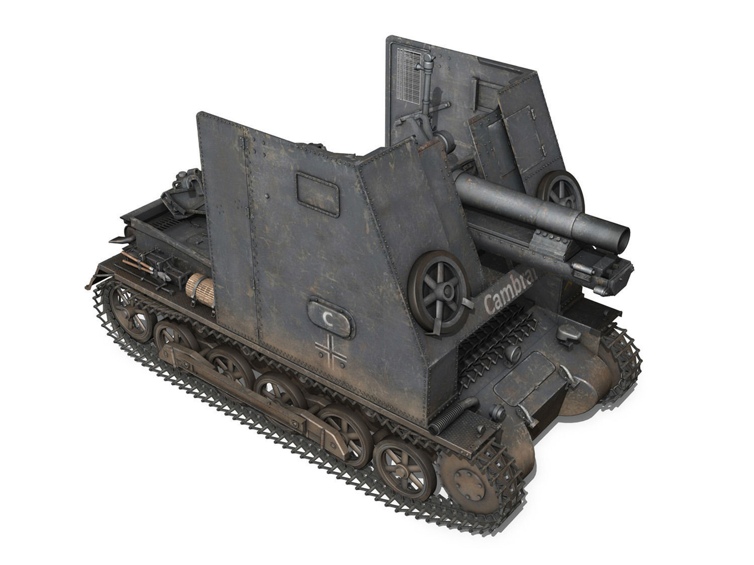Sturmpanzer 1 Bison Cambrai- 2 PzDiv 3D model_7