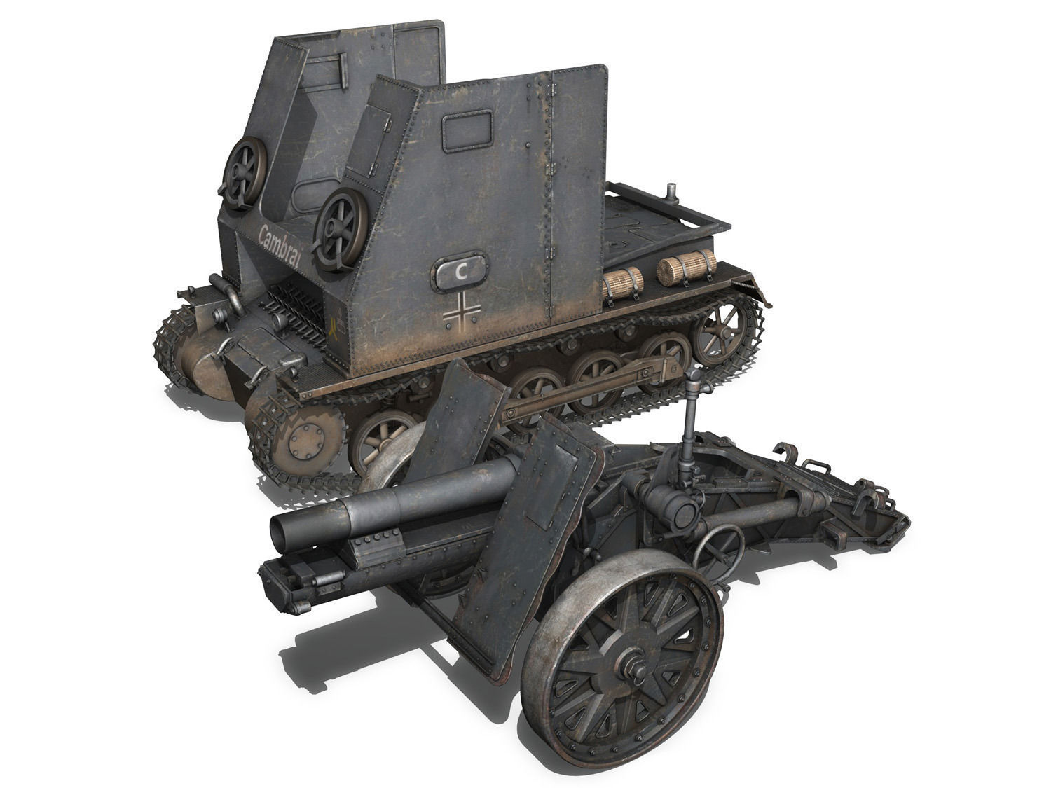 Sturmpanzer 1 Bison Cambrai- 2 PzDiv 3D model_8