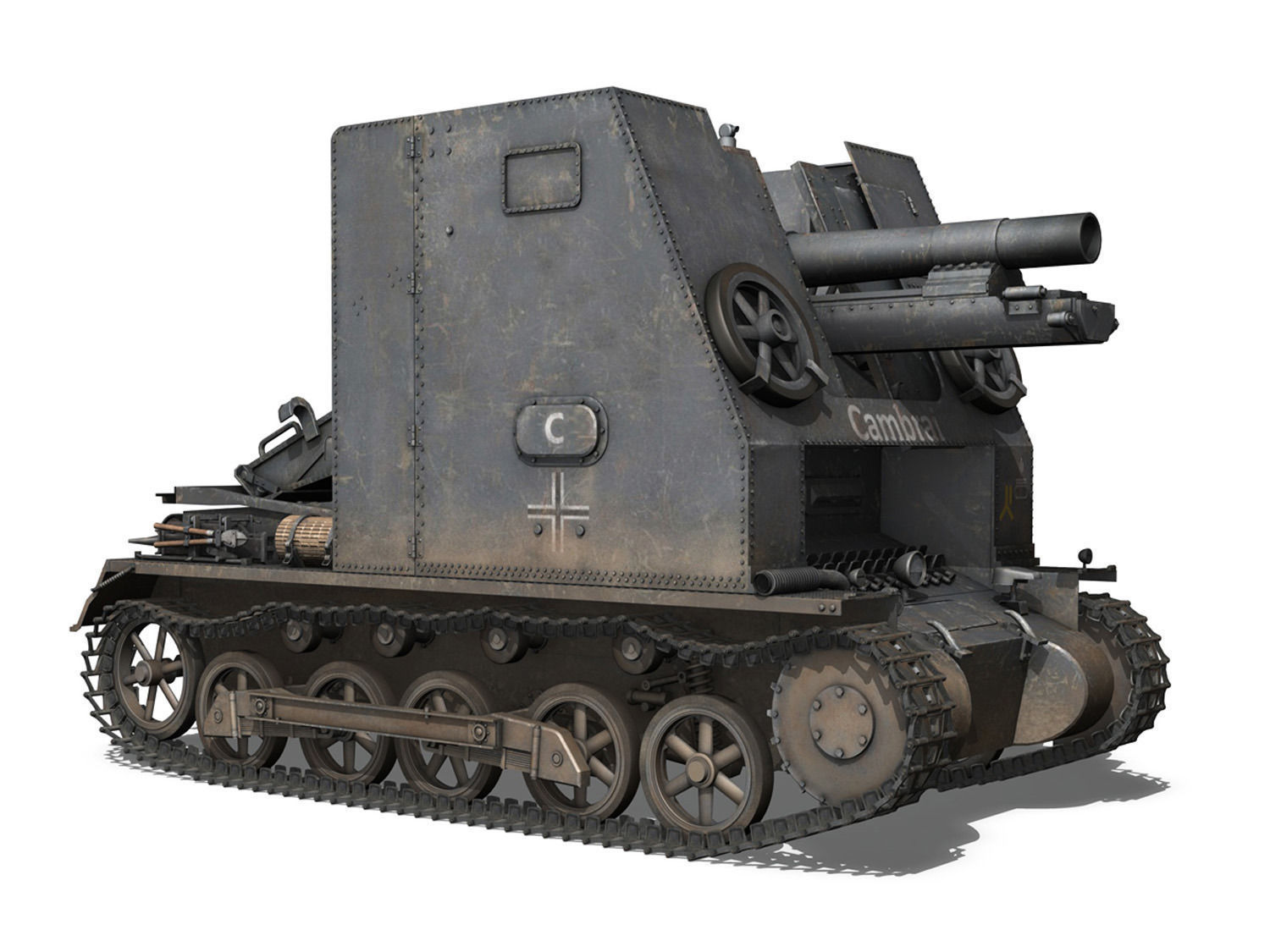 Sturmpanzer 1 Bison Cambrai- 2 PzDiv 3D model_6