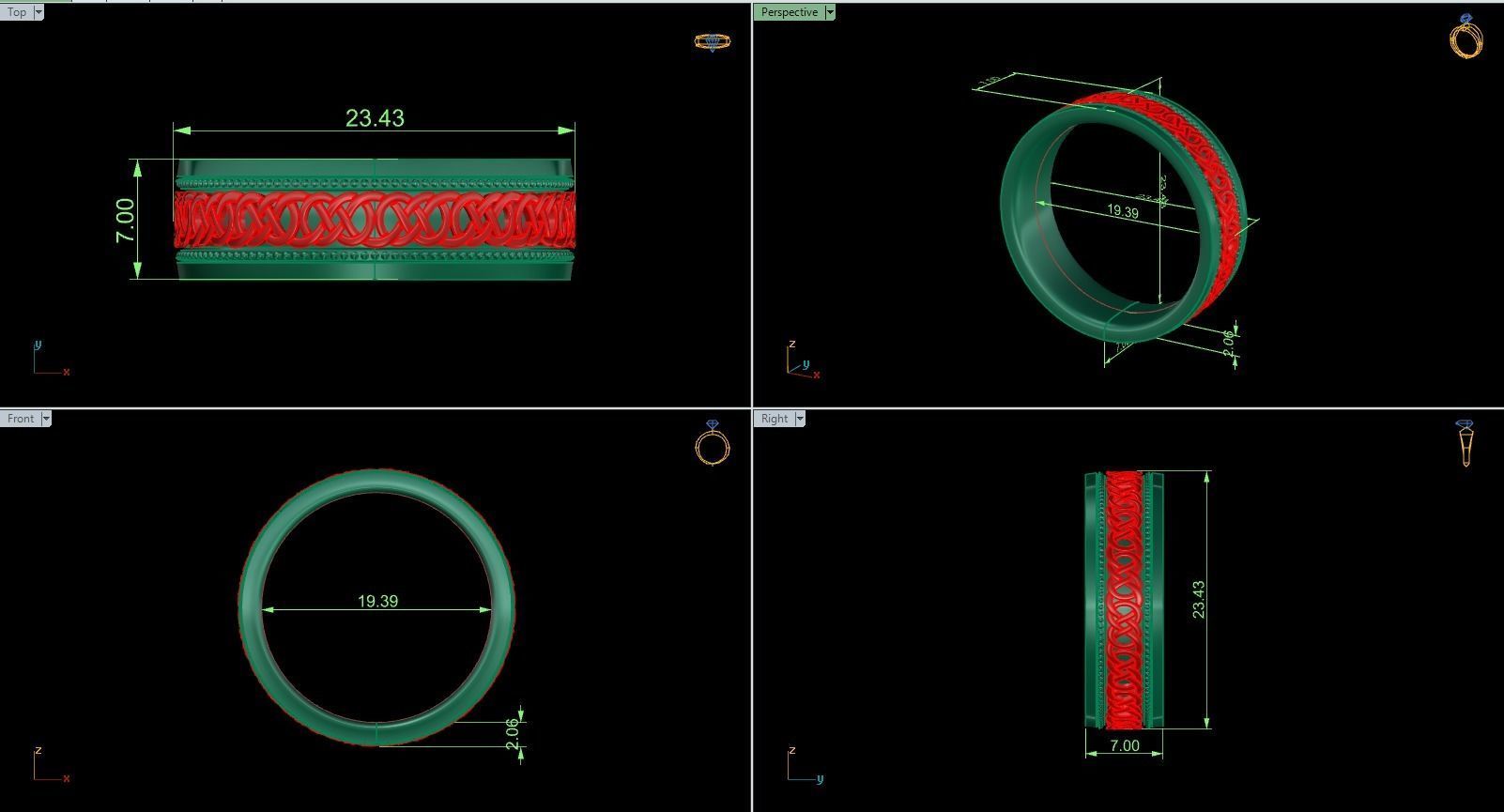Band Ring 111 3D print model_5