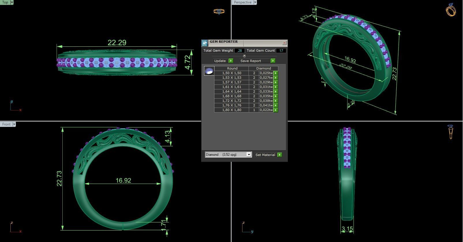 Band Ring 107 3D print model_6