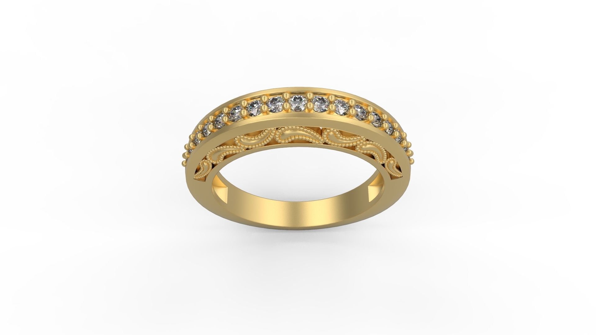 Band Ring 107 3D print model_3