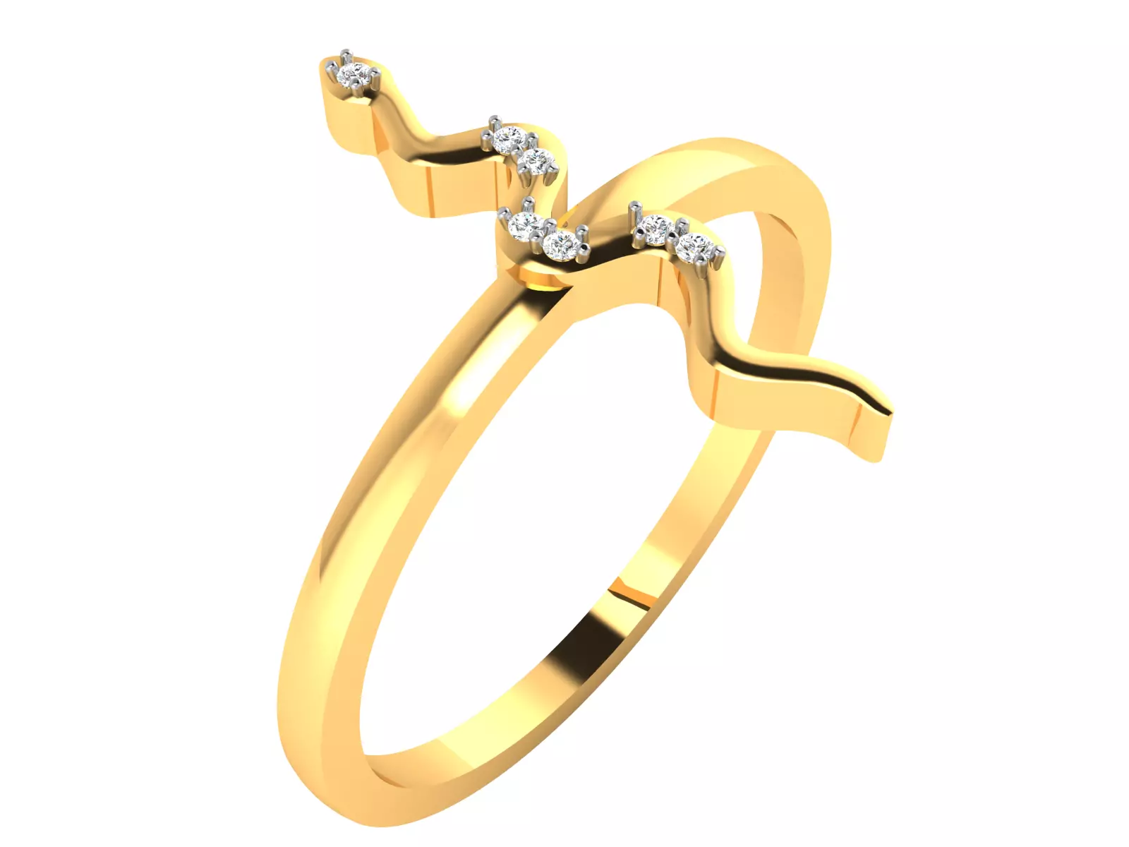 Diamond Ring For Women 3d Print Model 3D print model_0