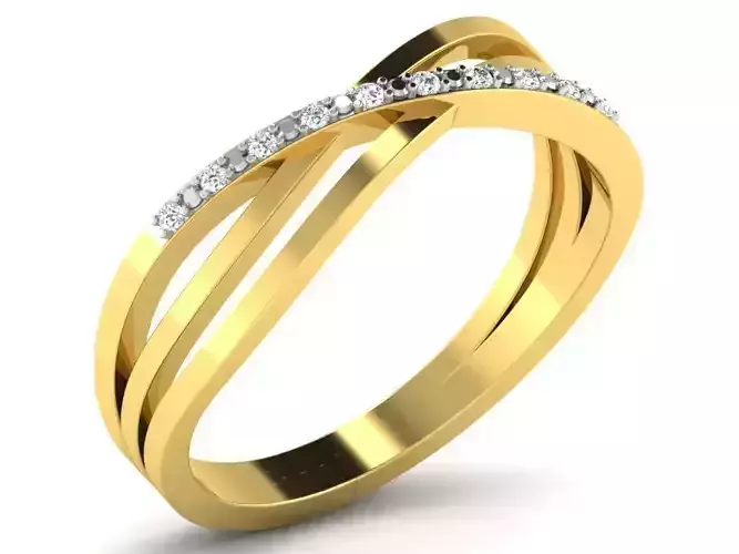 Diamond Ring For Women 3d Print Model