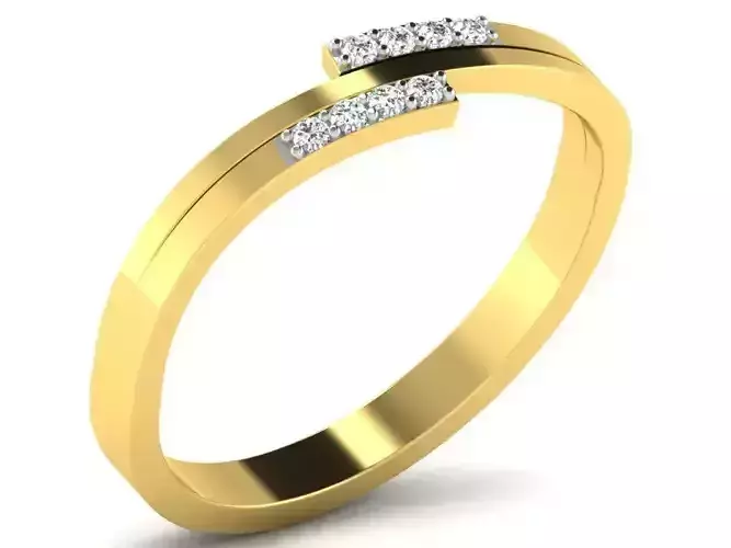 Diamond Ring For Women 3d Print Model