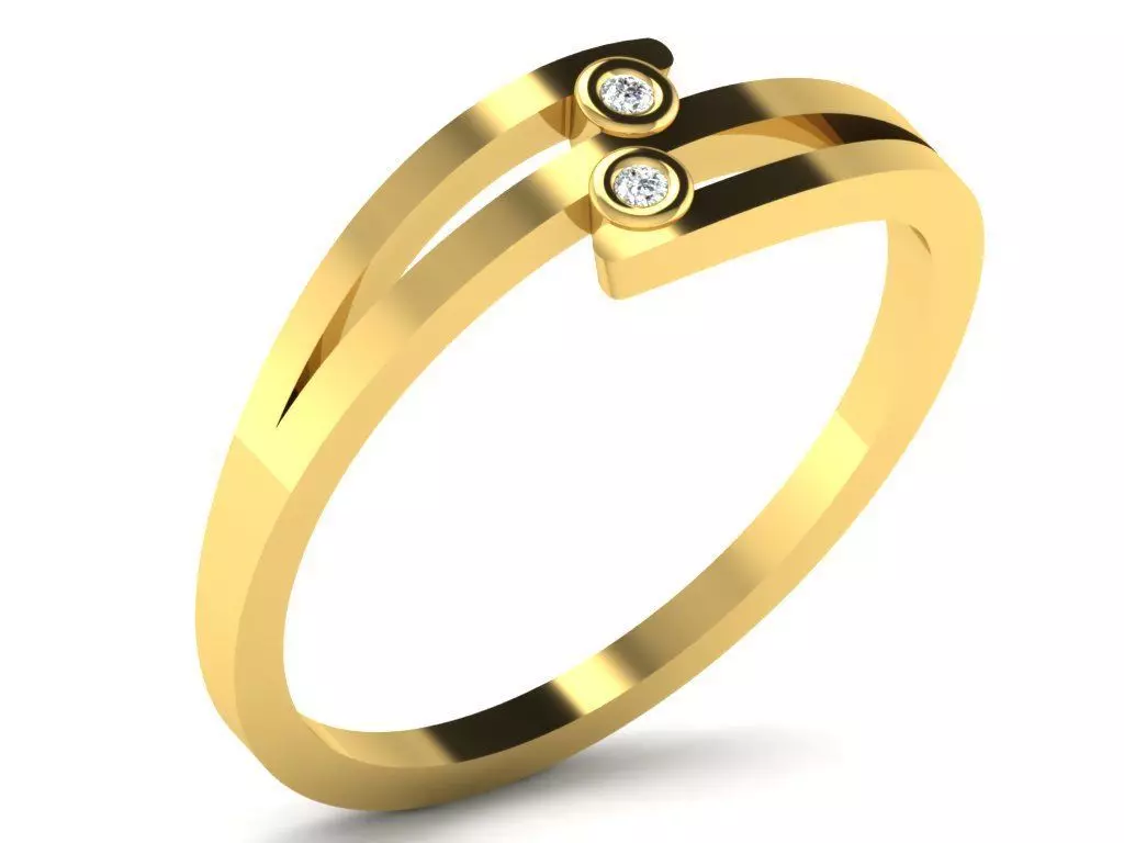 Diamond Ring For Women 3d Print Model 3D print model_0