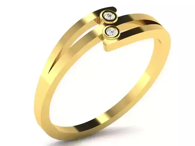 Diamond Ring For Women 3d Print Model