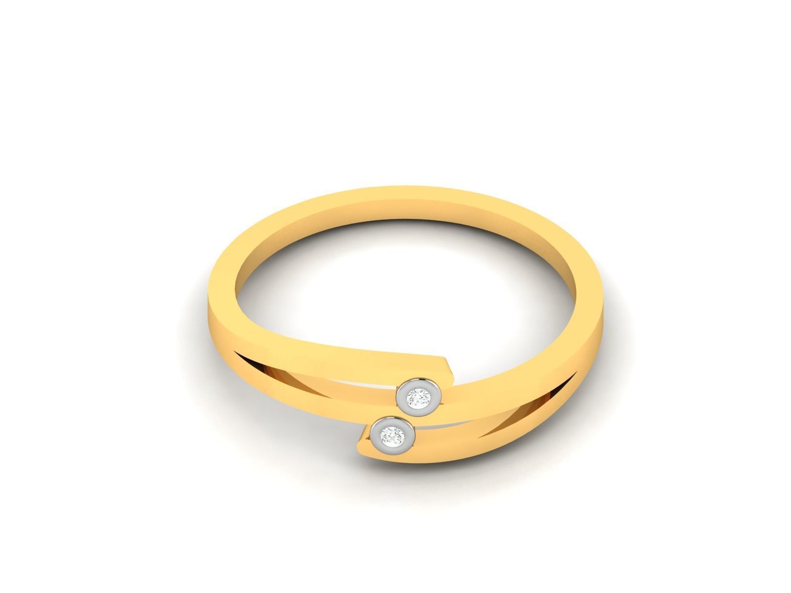 Diamond Ring For Women 3d Print Model 3D print model_9