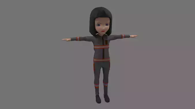 Fireman - Cartoon Character Woman