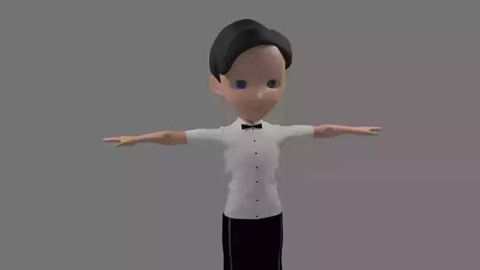 Waiter - Cartoon Character Man