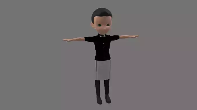 Waiter - Cartoon Character Man