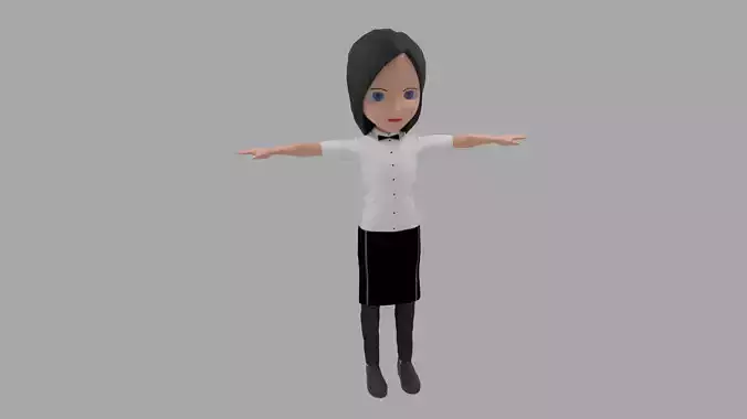 Waiter - Cartoon Character Woman