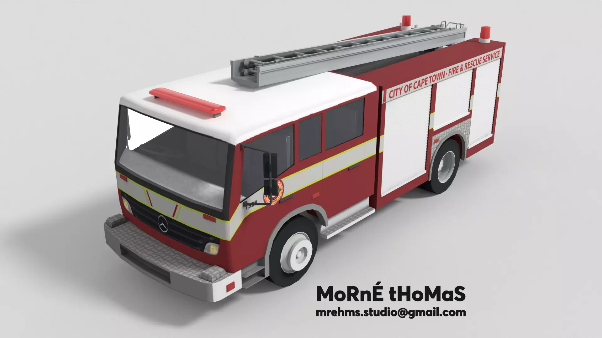 Cape Town Fire Engine Free 3D model