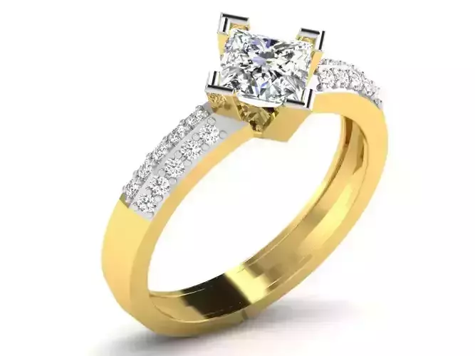 Diamond Ring For Women 3d Print Model