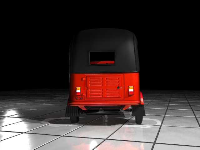 Bajaj Three wheel TukTuk 3D model Re-205 3D model_7