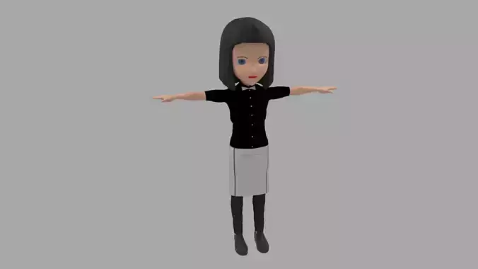Waiter - Cartoon Character Woman