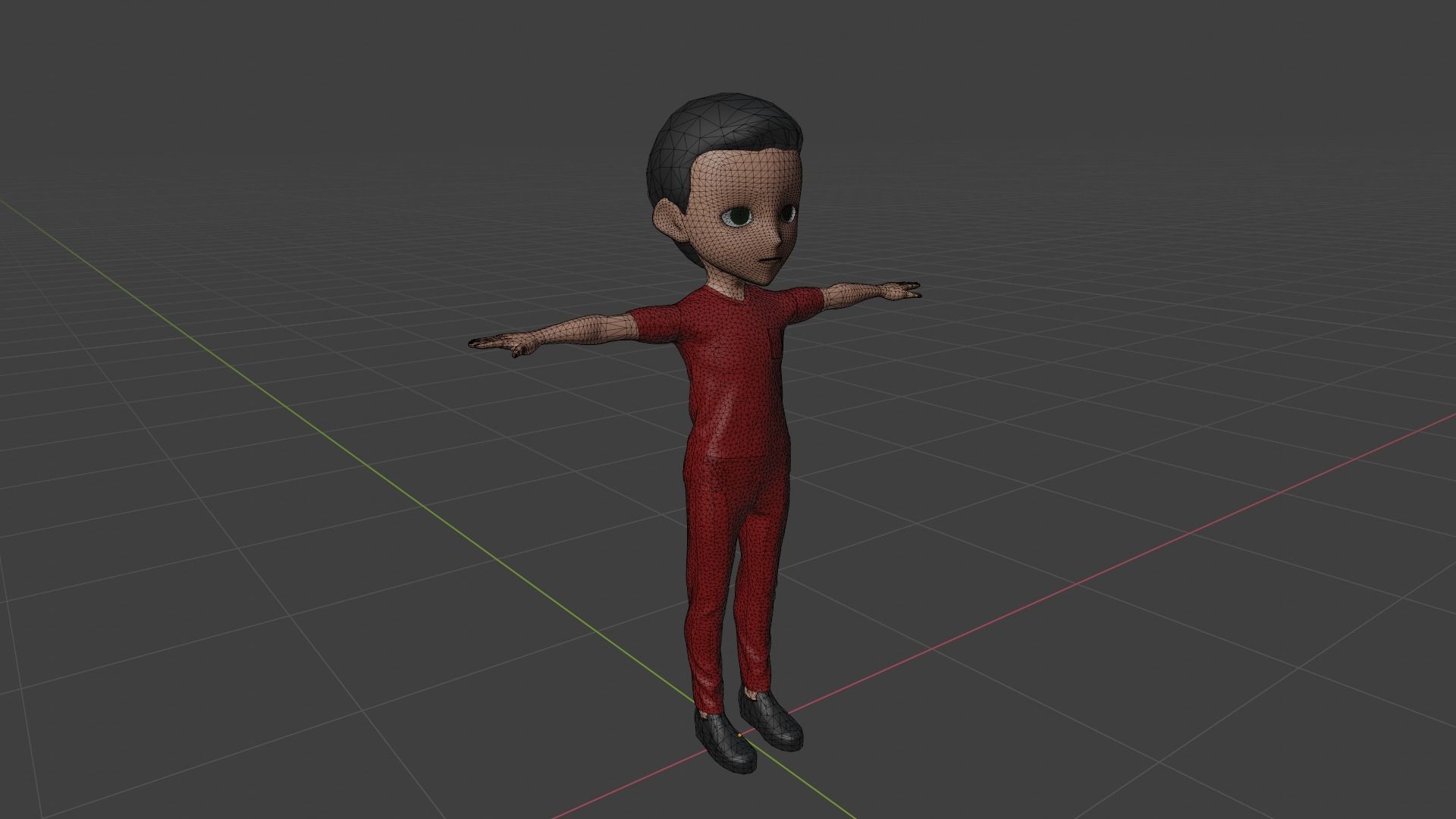 Nurse - Cartoon Character Man Low-poly 3D model_6