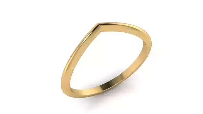 Modern Minimalistic Ring V shape