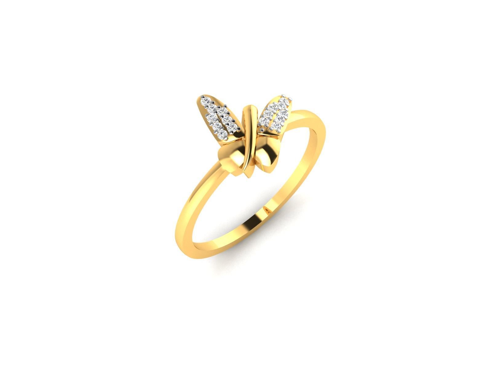 Diamond Ring For Women 3d Print Model 3D print model_4
