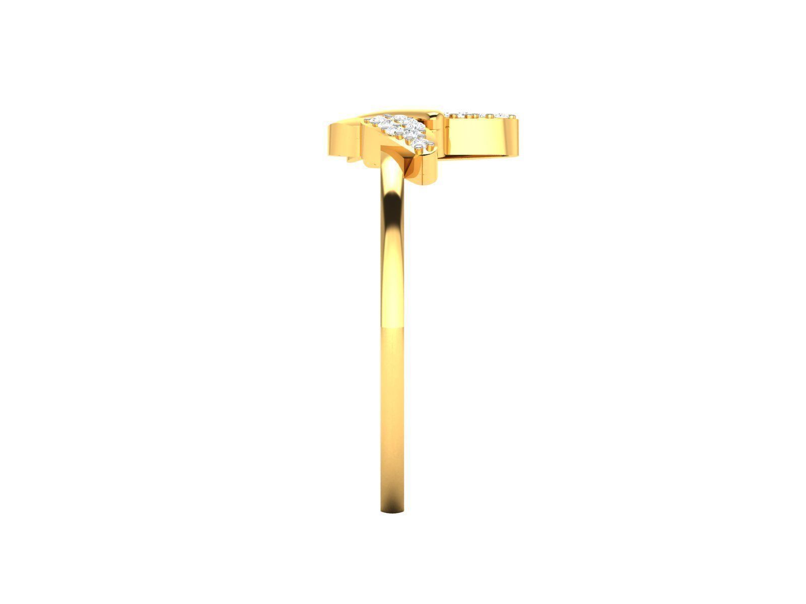 Diamond Ring For Women 3d Print Model 3D print model_7