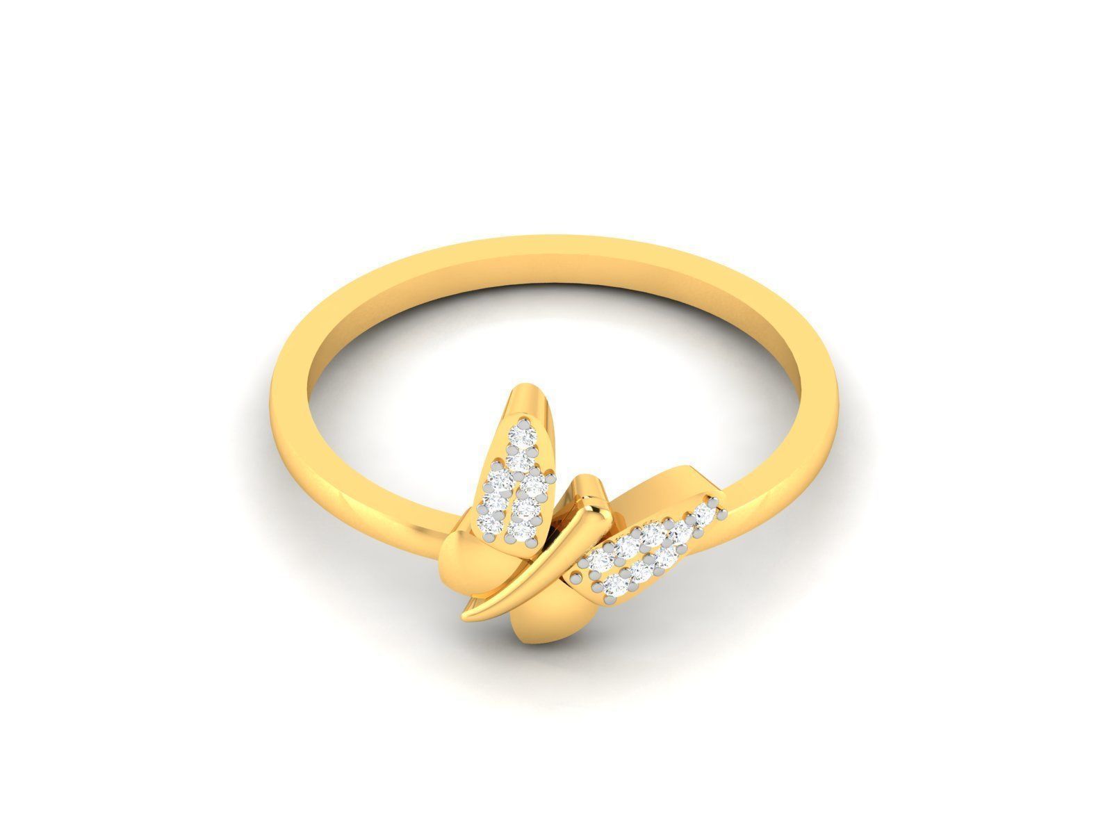 Diamond Ring For Women 3d Print Model 3D print model_2