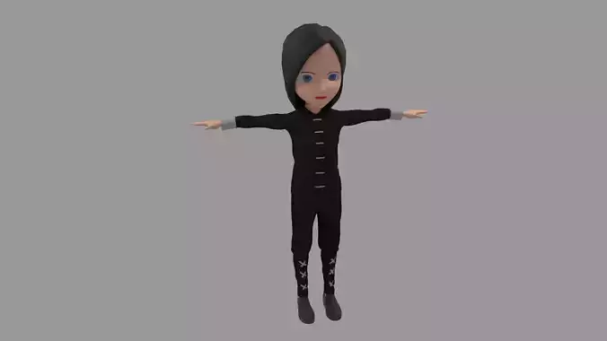 Kung fu - Cartoon Character Woman