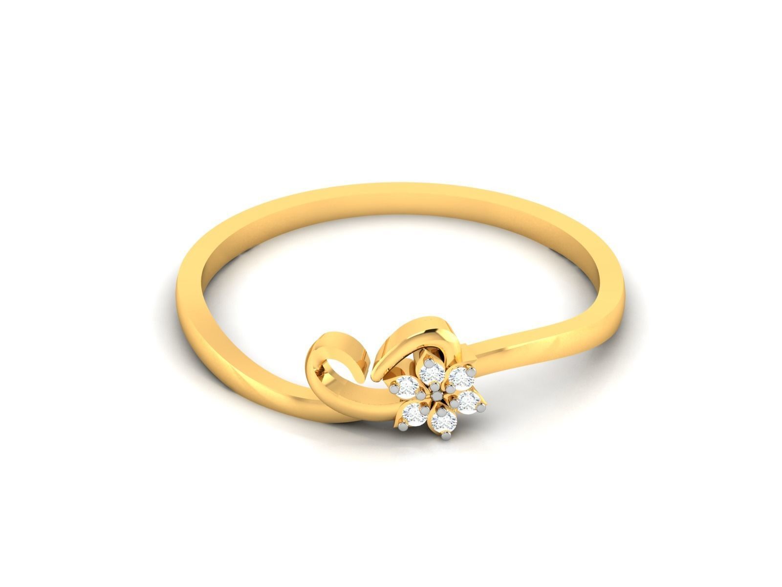 Diamond Ring For Women 3d Print Model 3D print model_4