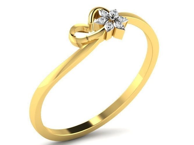 Diamond Ring For Women 3d Print Model 3D print model