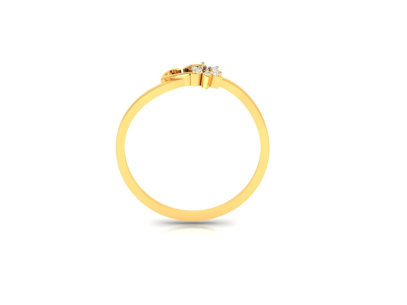 Diamond Ring For Women 3d Print Model 3D print model_5