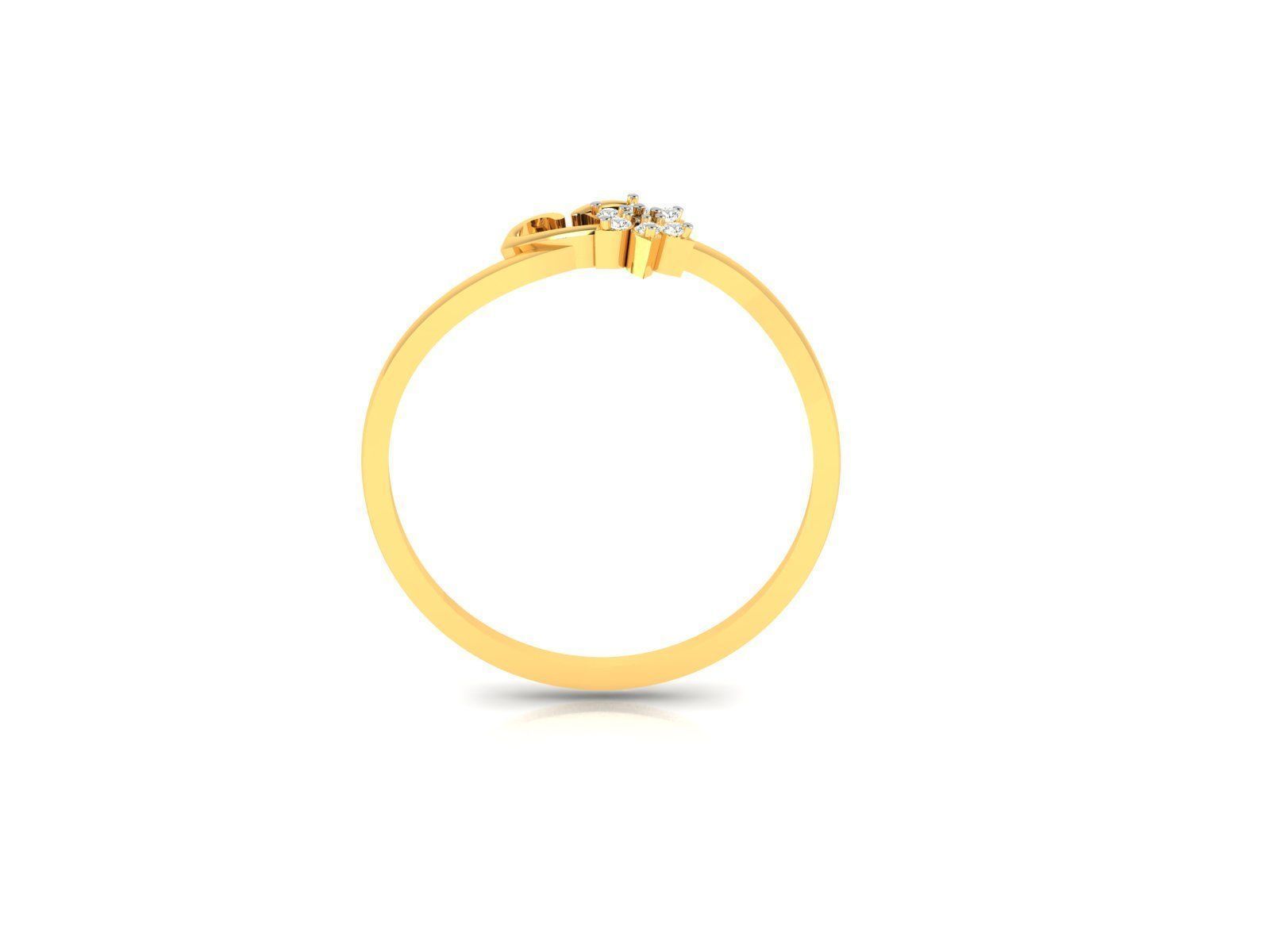 Diamond Ring For Women 3d Print Model 3D print model_7