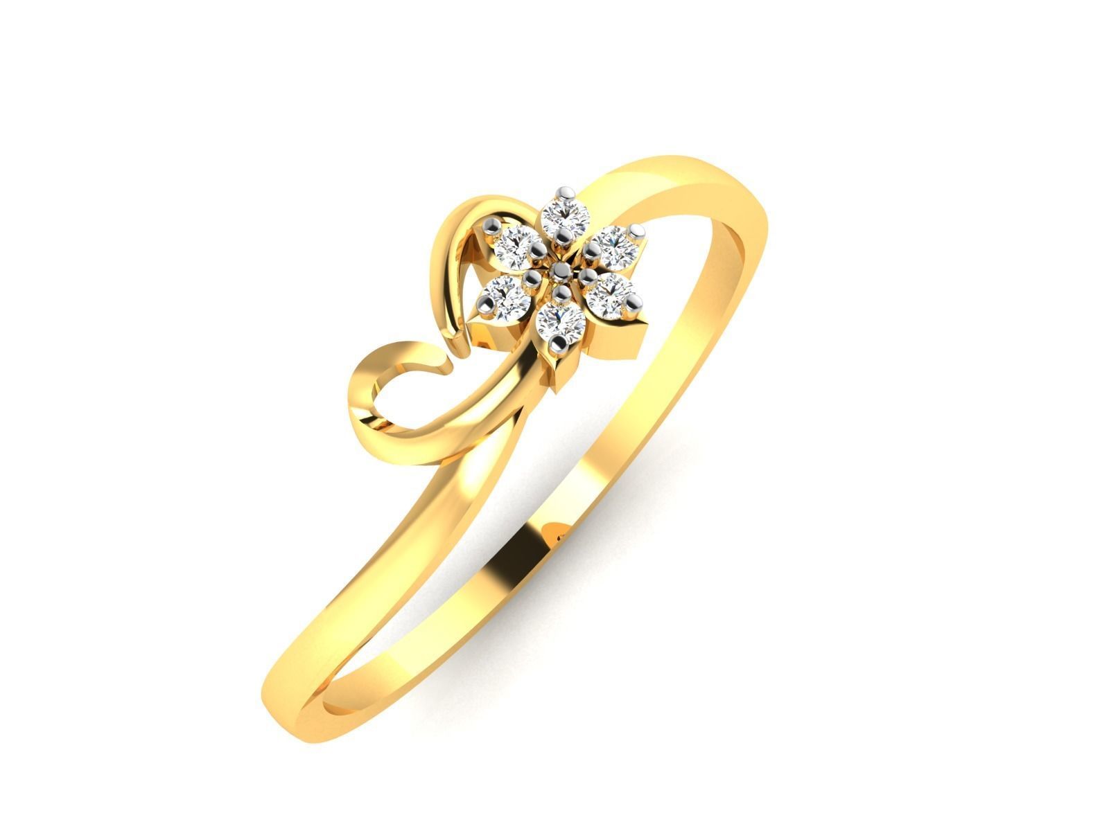 Diamond Ring For Women 3d Print Model 3D print model_6