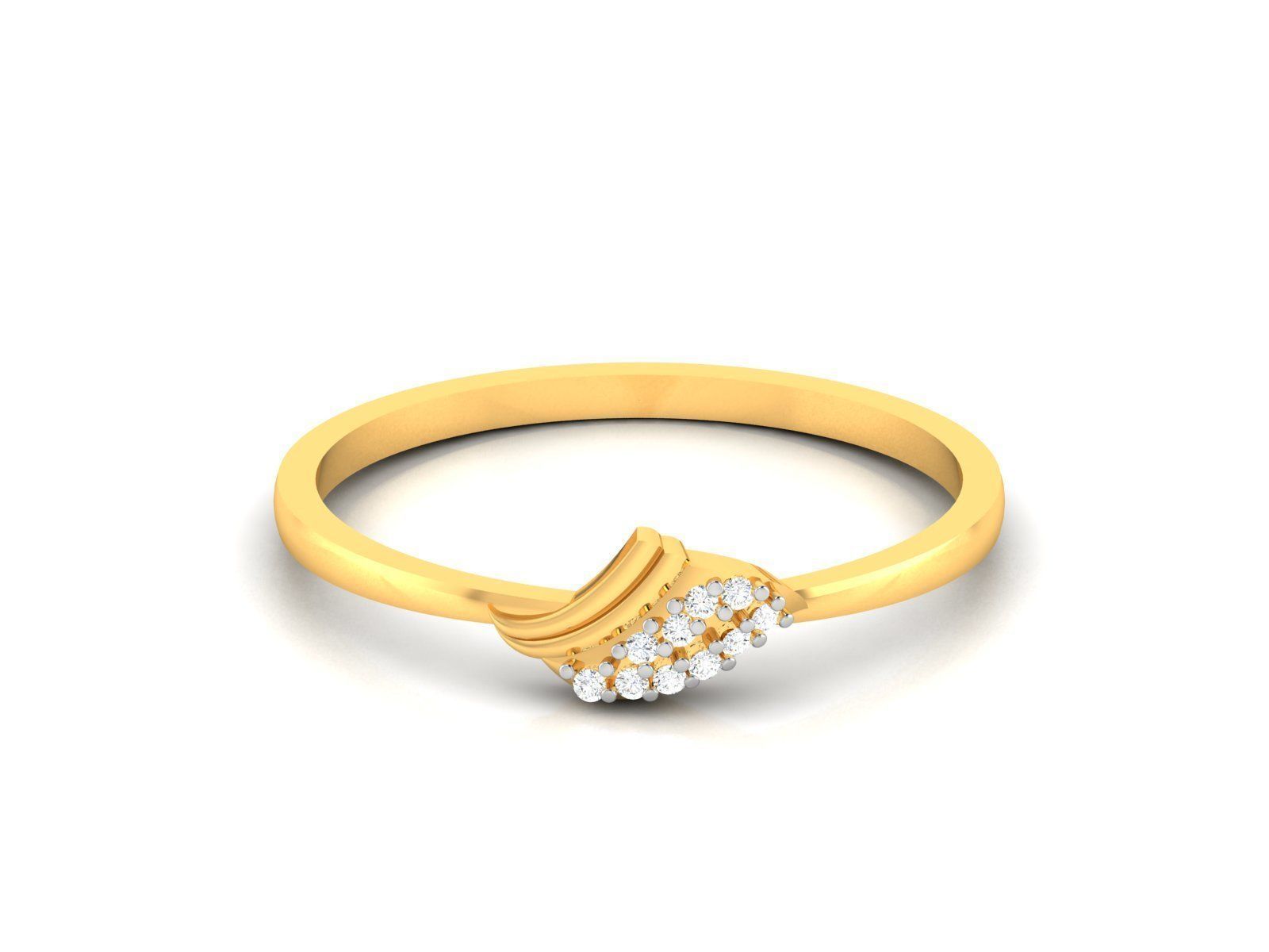 Diamond Ring For Women 3d Print Model 3D print model_2