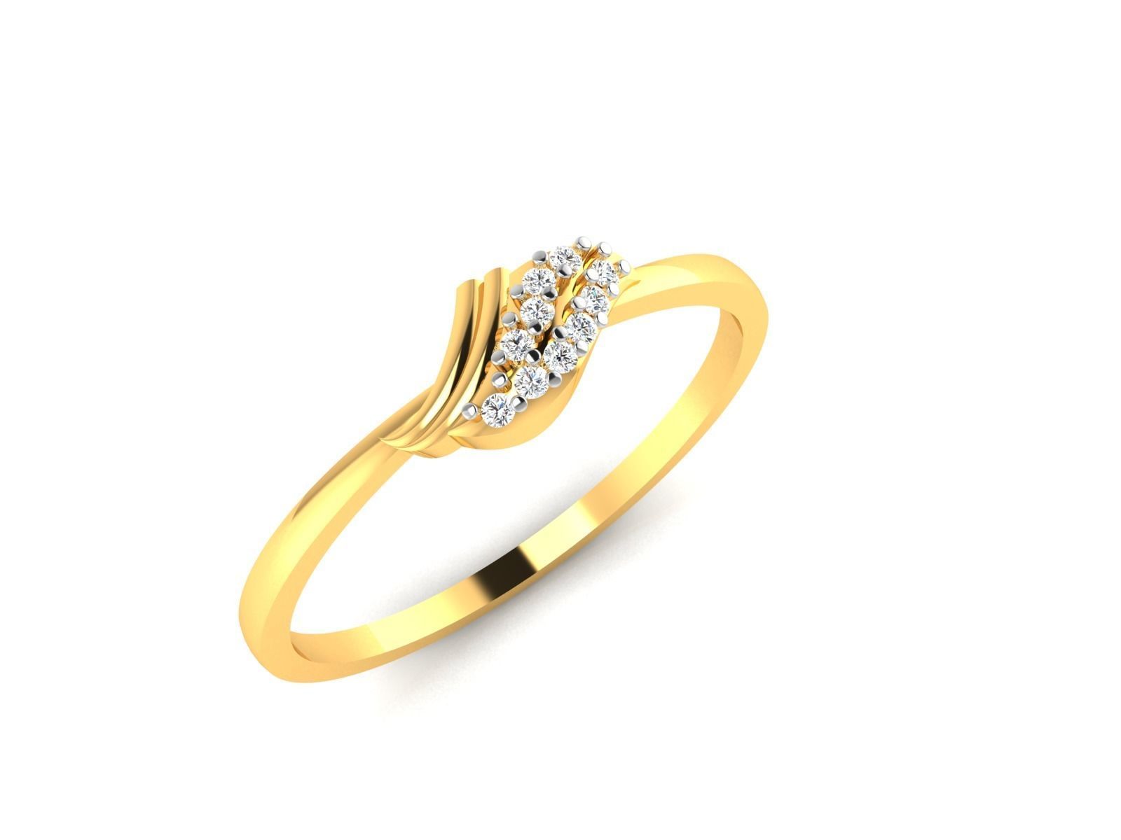 Diamond Ring For Women 3d Print Model 3D print model_4