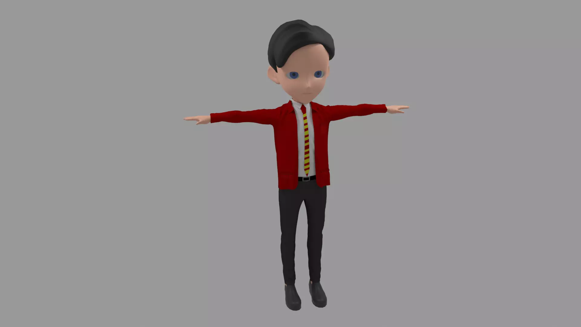 Student - Cartoon Character Man Low-poly 3D model_0