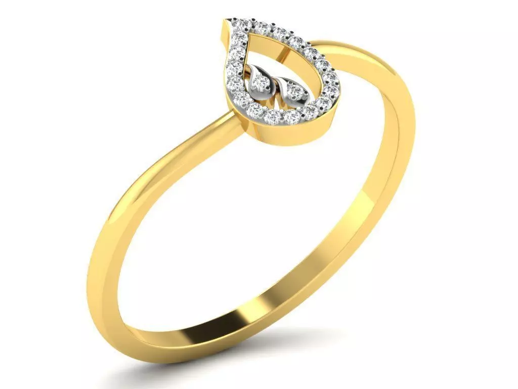 Diamond Ring For Women 3d Print Model 3D print model_0