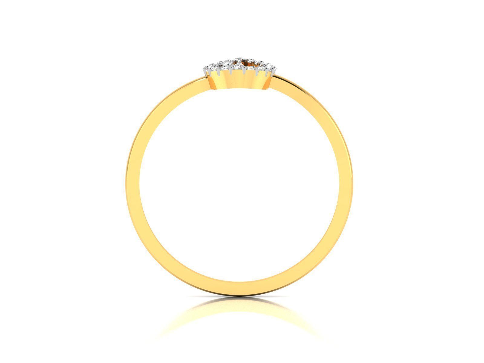 Diamond Ring For Women 3d Print Model 3D print model_5