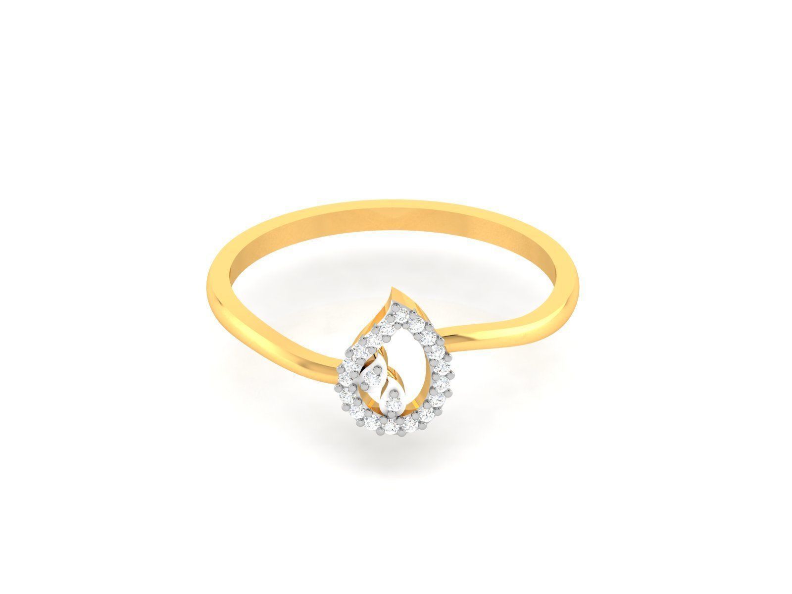Diamond Ring For Women 3d Print Model 3D print model_1