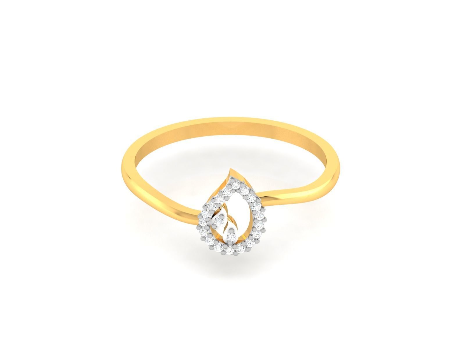 Diamond Ring For Women 3d Print Model 3D print model_9